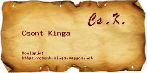 Csont Kinga névjegykártya
