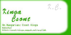 kinga csont business card